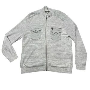 International Concepts Men’s Sweater Jacket Size XL Zip Front Knit Neutral